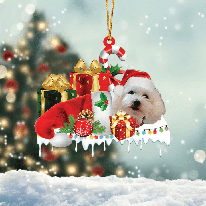 MollyTee BERNESE MOUNTAIN MERRY CHRISTMAS HANGING ORNAMENT - image 2