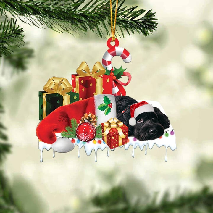 MollyTee CORGI MERRY CHRISTMAS HANGING ORNAMENT - image 1