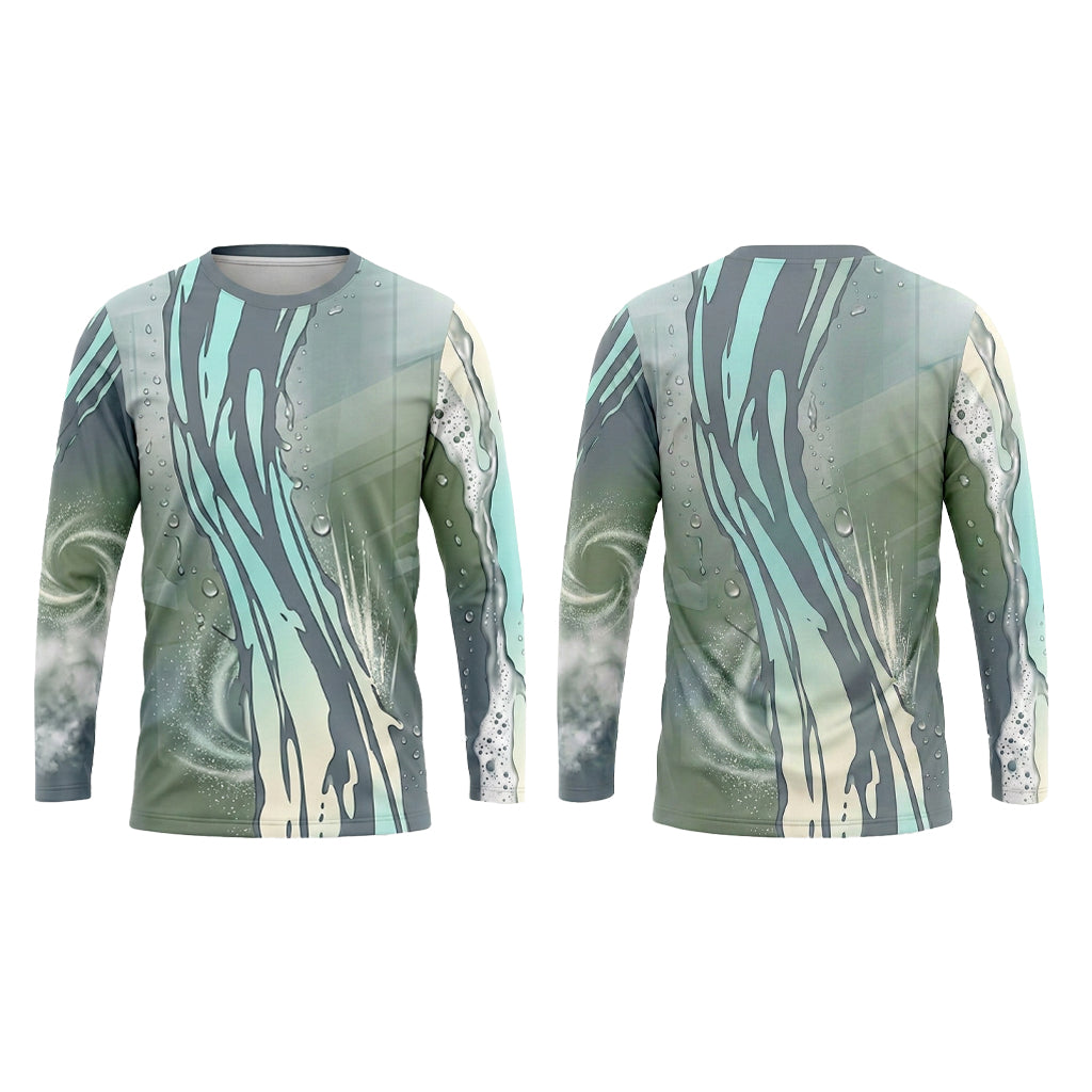 Custom Navy Splash Crew Pressure Washing Shirt