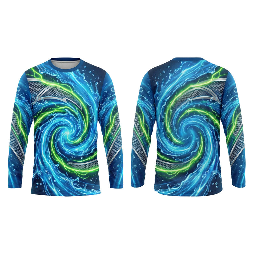Custom Storm Wash Crew Pressure Washing Shirt