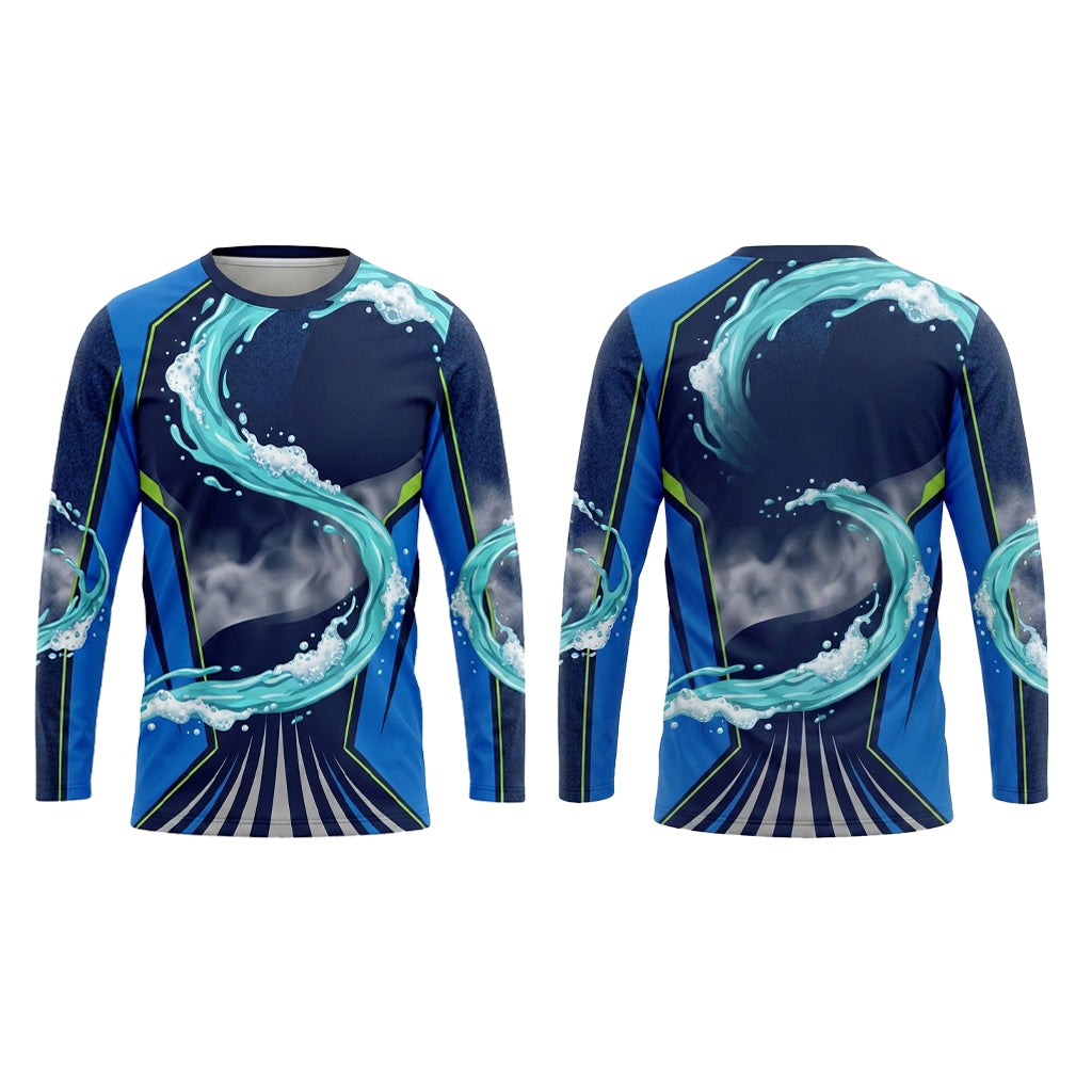 Custom Aqua Splash Ring Carpet Cleaning Uniform Shirt