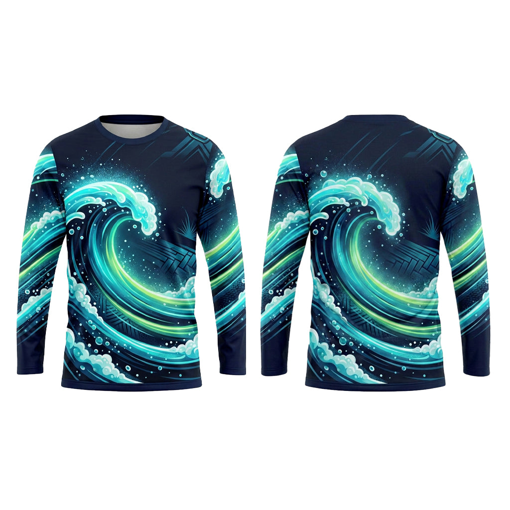 Custom Aqua Wave Crew Pressure Washing Shirt