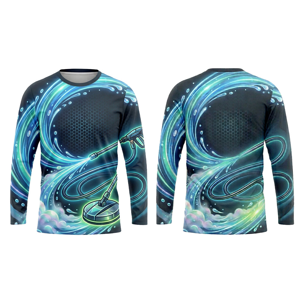 Custom Hydro Stripe Performance Pressure Washing Shirt