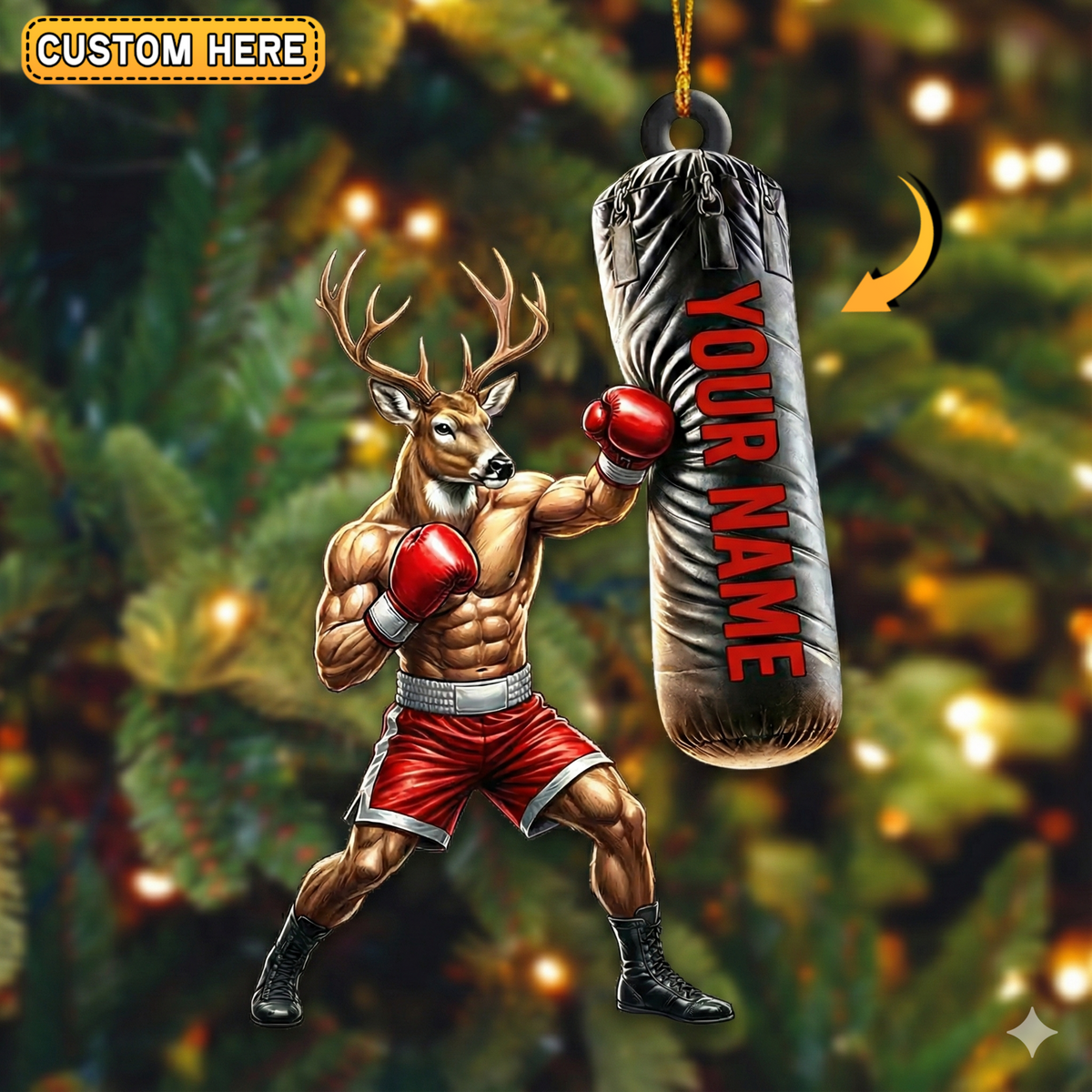 MollyTee Personalized Scuba Diver Deer Hunting Acrylic Christmas Ornament And Keychain Custom Gift For Hunters 2D Flat - image 1