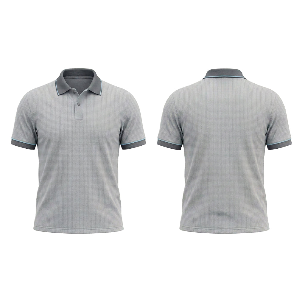 Custom Light Gray Tech Office Polo Shirt