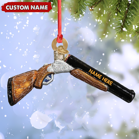 MollyTee Personalized Shotgun Christmas Ornament - Custom Name Gift for Hunters & Outdoorsmen - image 2