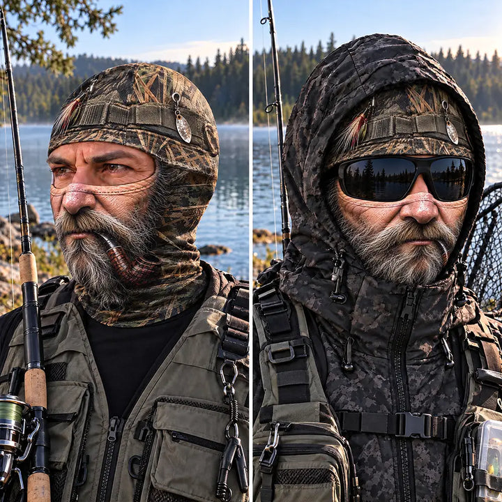 MollyTee Old Fisherman Pipe Funny Face Balaclava Face Mask