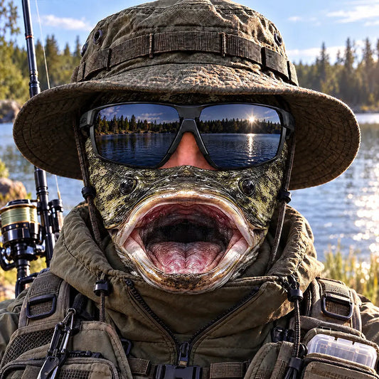 MollyTee Realistic Big Fish Mouth Funny Face Balaclava Face Mask