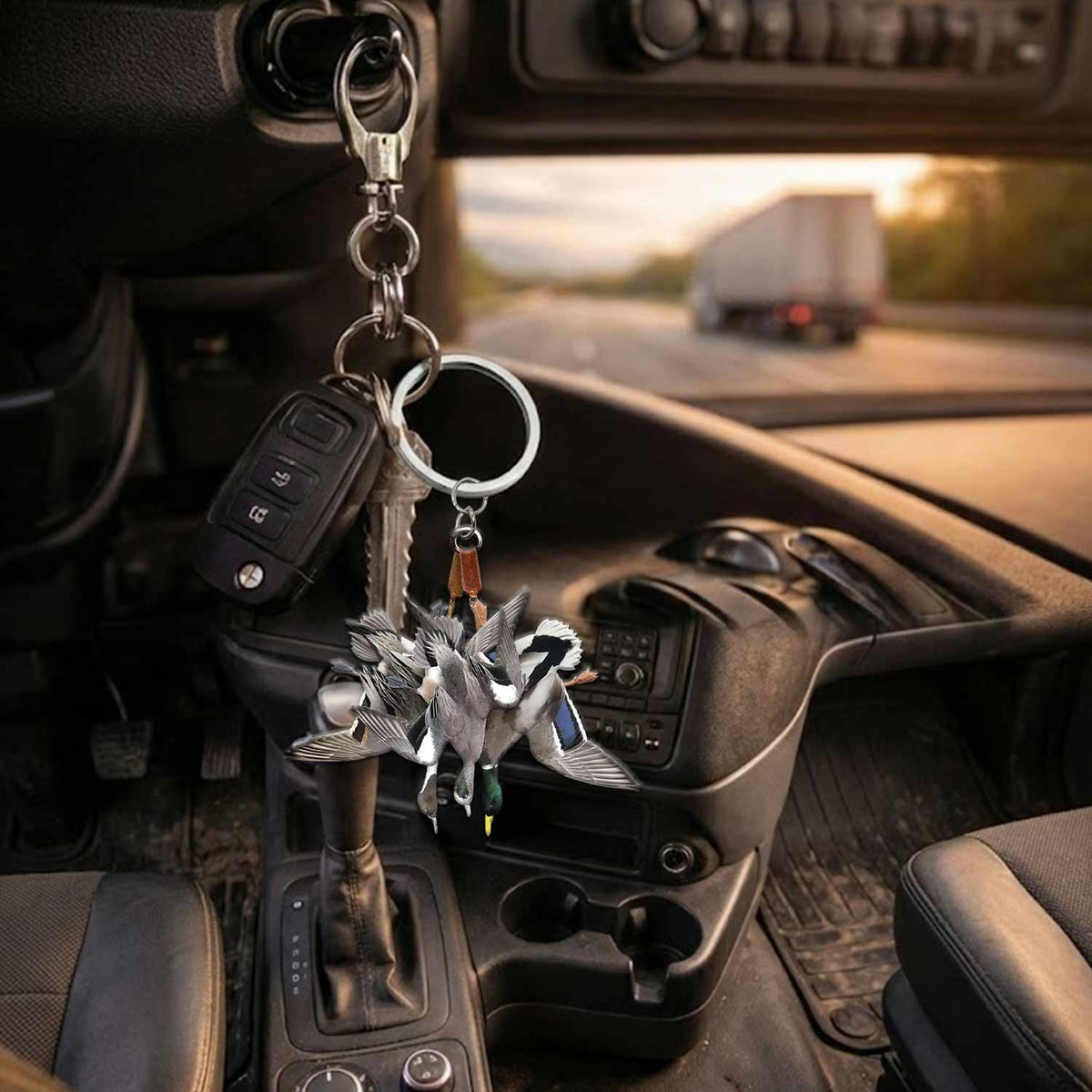 MollyTee Duck Hunting Flat Ornament, Hunting Rearview Mirror Car Accessories, Hunting Christmas Ornament, Xmas Gift for Dad, Husband, Hunting Lover 2D Flat - image 2