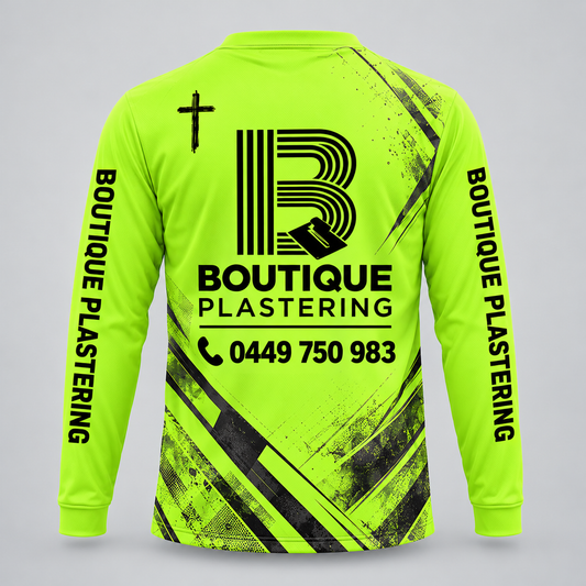 Custom Construction & Plastering Business Logos & The cross Green Version