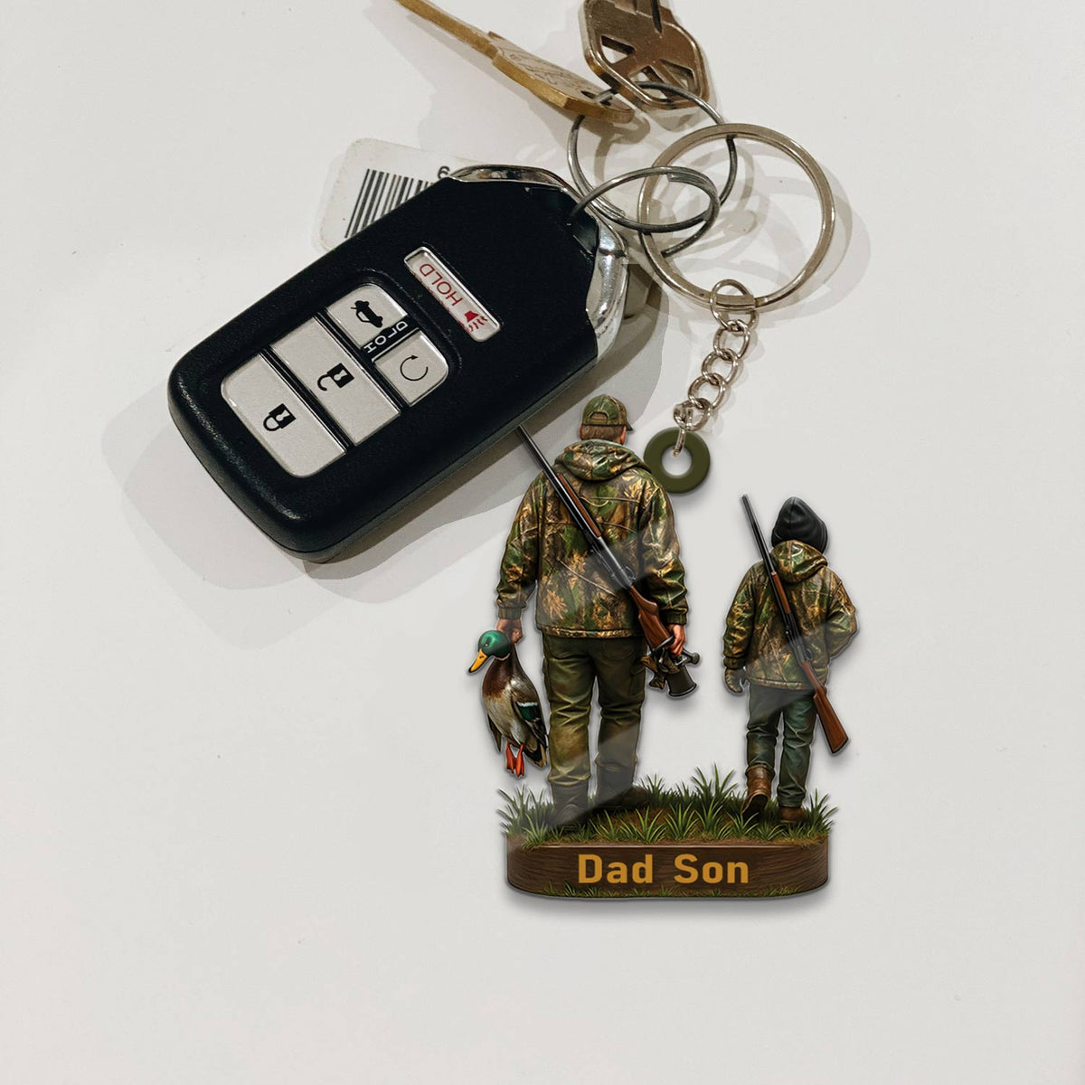 MollyTee Personalized Duck Hunting Ornament for Dad and Son, Father & Son Camo Hunting Decoration, Duck Hunter Gift for Outdoor Lovers - image 7