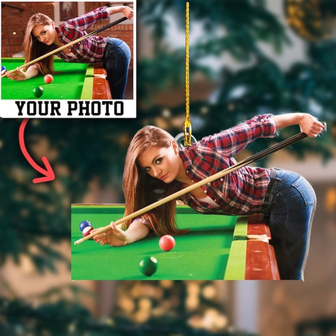 MollyTee Custom Photo Christmas Hunting Ornament For Deer Hunting Lovers - image 2