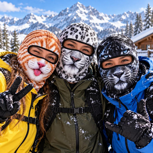 MollyTee Funny Cat Ski Mask Face Balaclava (3 animals)
