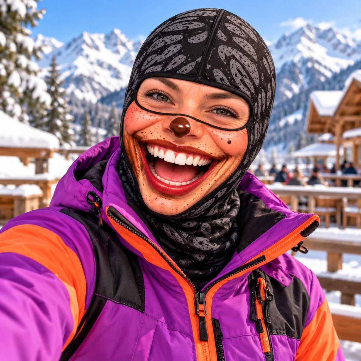 MollyTee Funny Group Face Balaclava Ski Mask (5 Faces)