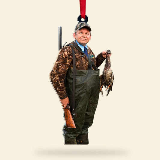 MollyTee Custom Photo Hunting Ornament Gift for Deer Hunter - image 2