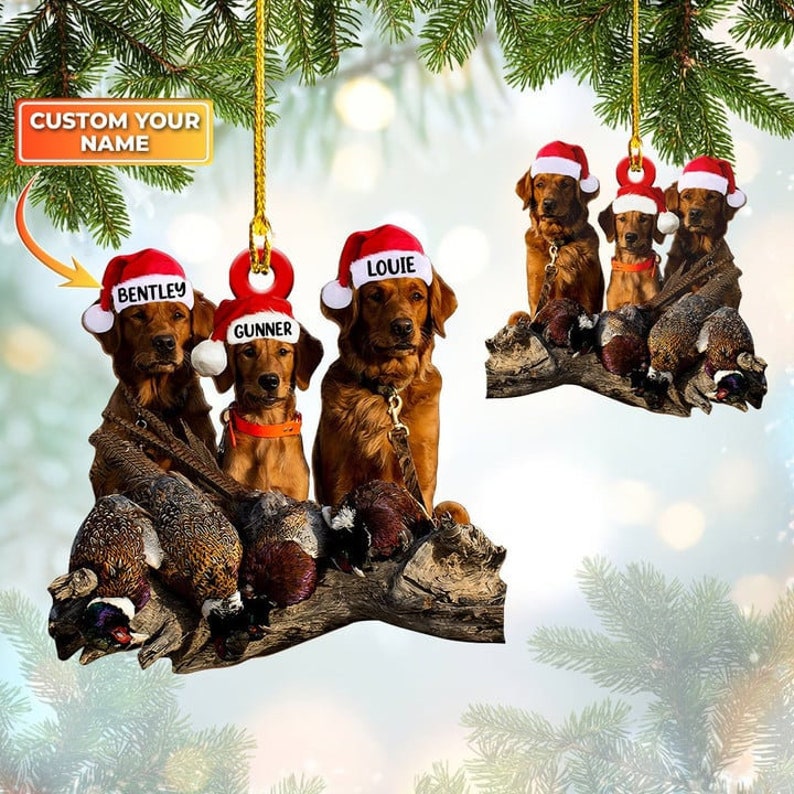 MollyTee Personalized Dog Hunting Christmas Ornament Gift for Deer Hunting Lovers - image 1