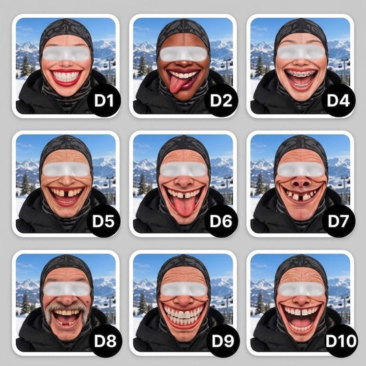 MollyTee Winter Funny Ski Mask Balaclava Face Mask (10 faces)