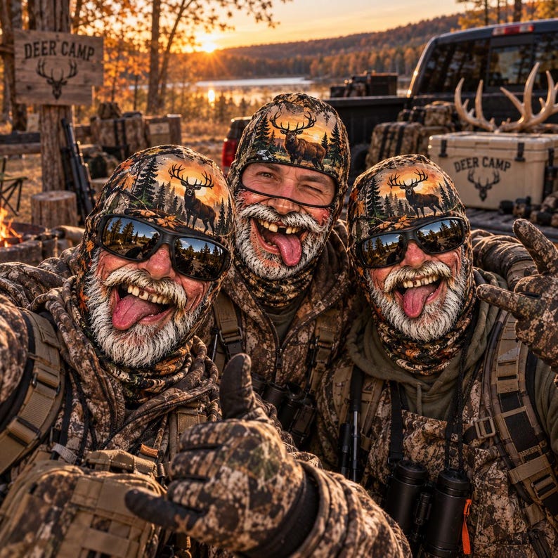 MollyTee Wildlife Animal Camo Funny Face Balaclava Face Mask (10 animals)
