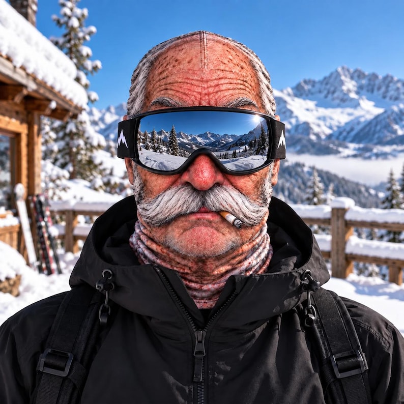 MollyTee Fun Old Man Ski Face Mask Balaclava (3 types)