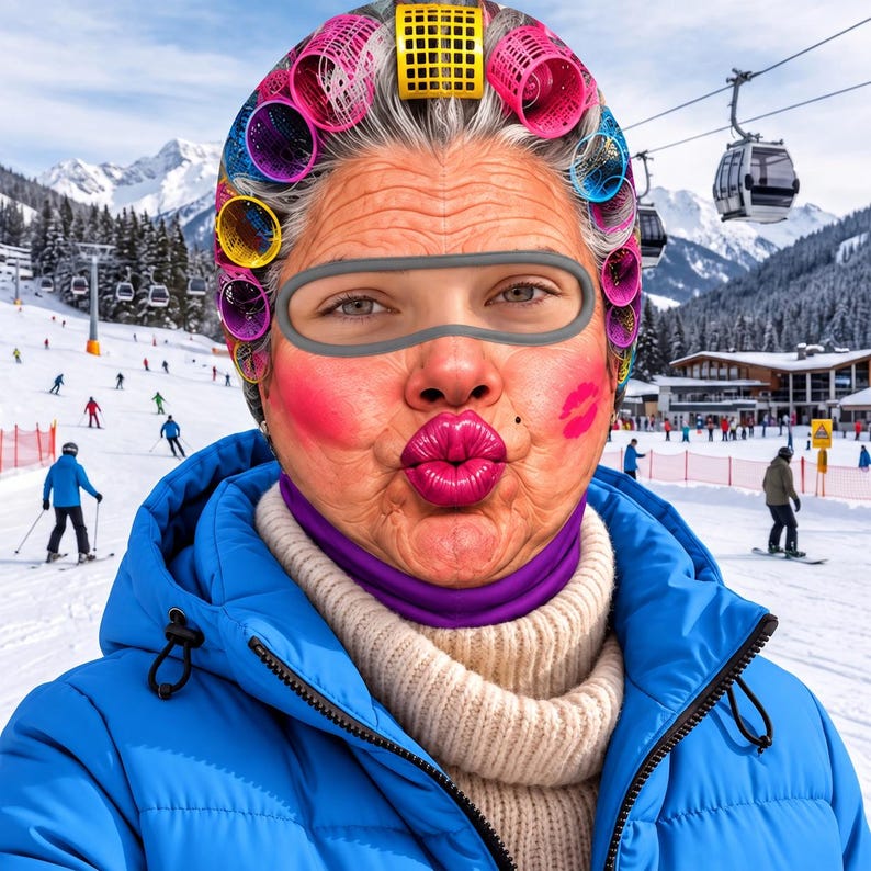 MollyTee Funny Face Frosty Beard Mustache Mask Balaclava (5 faces)