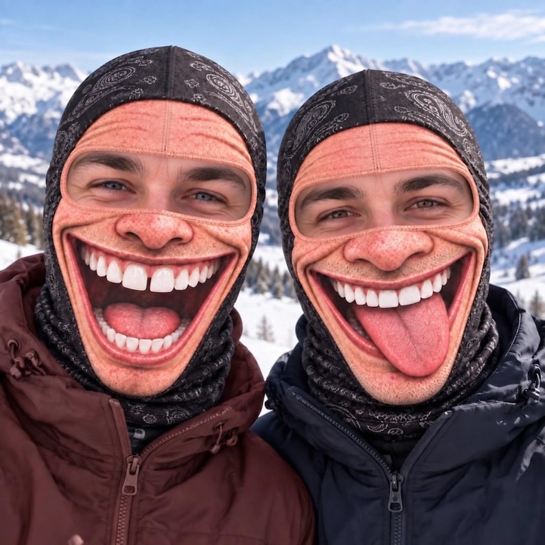 MollyTee Winter Funny Ski Mask Balaclava Face Mask (10 faces)
