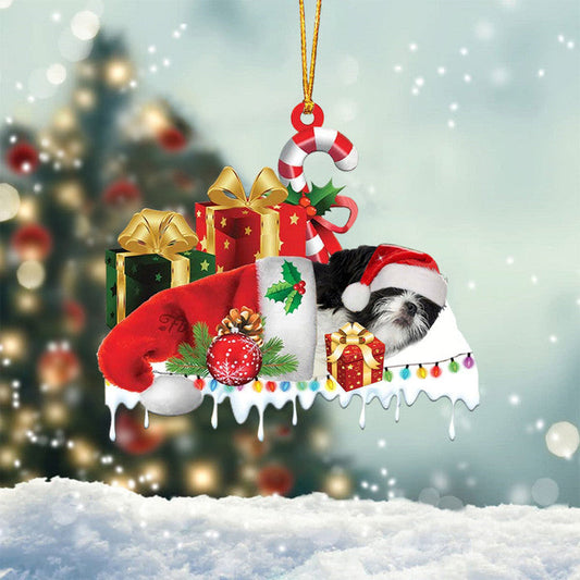 MollyTee PIT BULL MERRY CHRISTMAS HANGING ORNAMENT - image 2