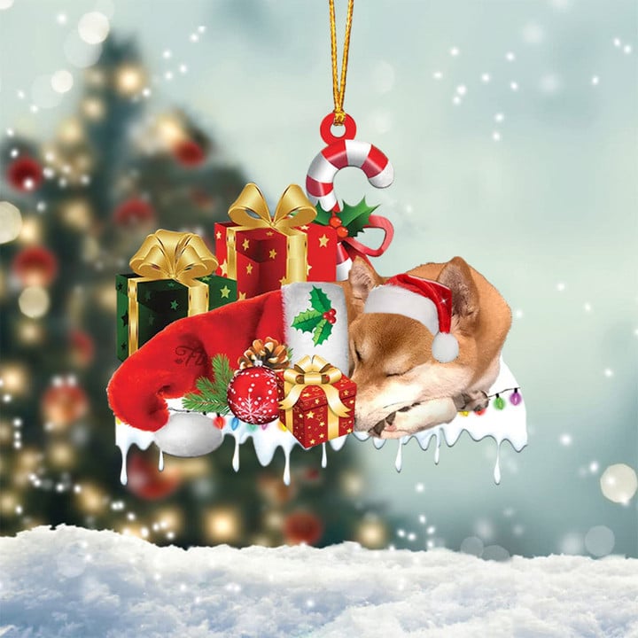 MollyTee BRINDLE BOXER1 MERRY CHRISTMAS HANGING ORNAMENT - image 2