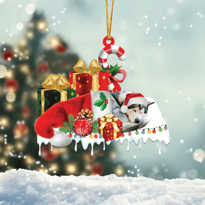 MollyTee POODLE(WHITE) MERRY CHRISTMAS HANGING ORNAMENT - image 2