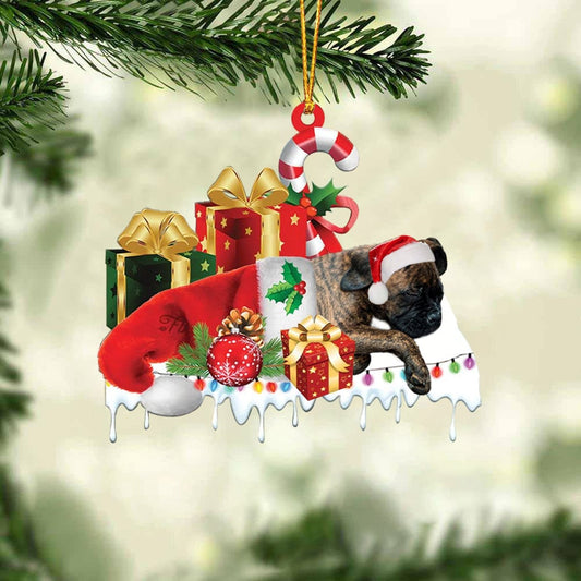 MollyTee BLACK AND WHITE SHIH TZU MERRY CHRISTMAS HANGING ORNAMENT - image 1