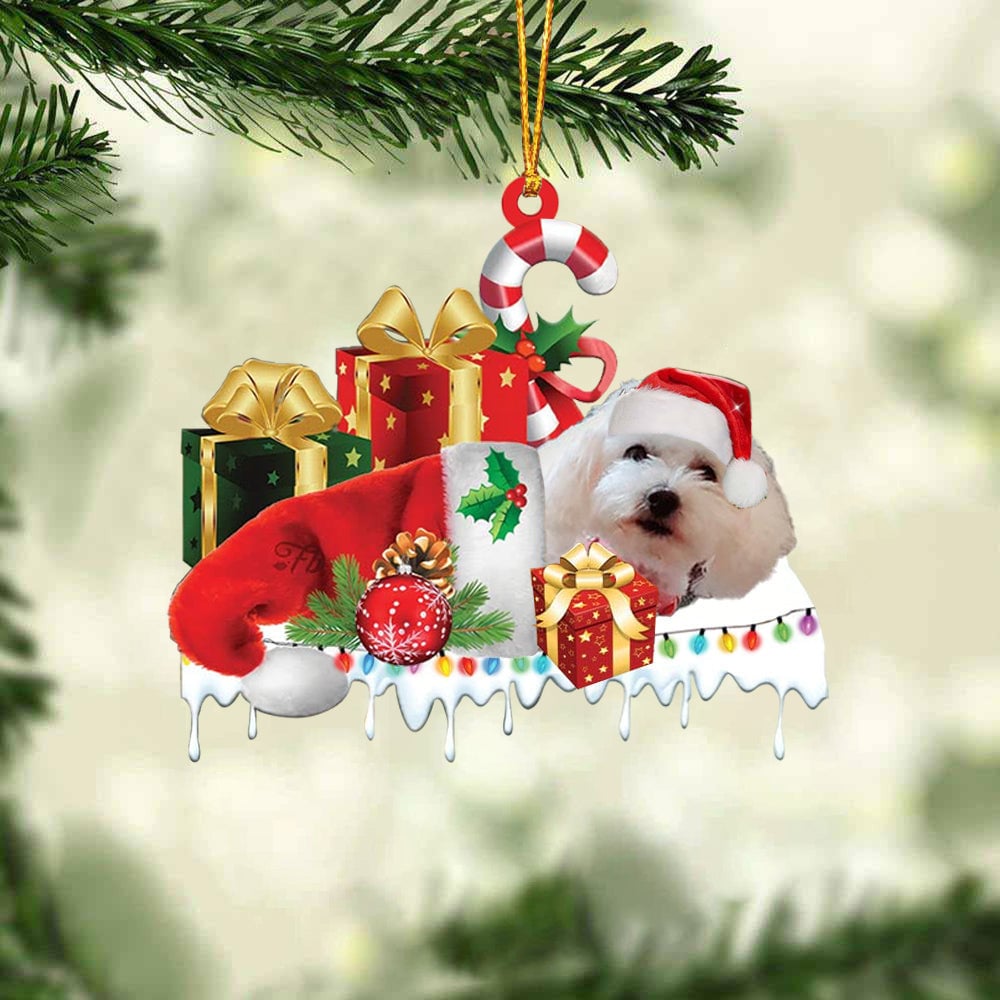 MollyTee Alaskan Malamute Merry Christmas Hanging Ornament - image 1