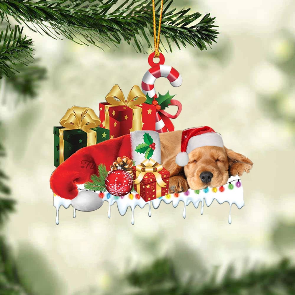 MollyTee POMERANIAN 2 MERRY CHRISTMAS HANGING ORNAMENT - image 1