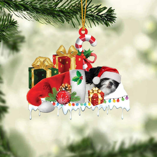 MollyTee PIT BULL MERRY CHRISTMAS HANGING ORNAMENT - image 1