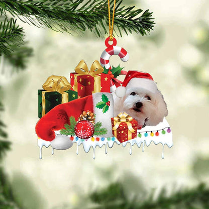 MollyTee BERNESE MOUNTAIN MERRY CHRISTMAS HANGING ORNAMENT - image 1