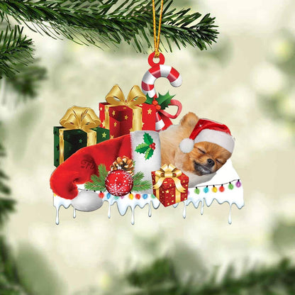 MollyTee PUG MERRY CHRISTMAS HANGING ORNAMENT - image 1