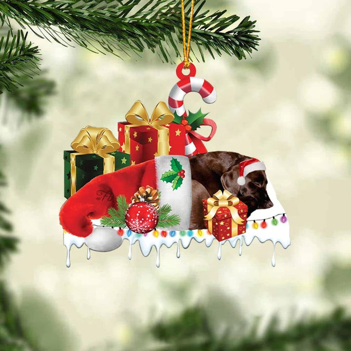 MollyTee DOBERMAN MERRY CHRISTMAS HANGING ORNAMENT - image 1