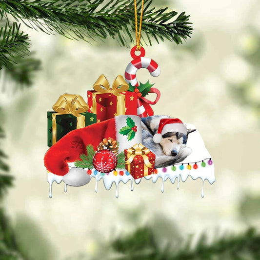 MollyTee POODLE(WHITE) MERRY CHRISTMAS HANGING ORNAMENT - image 1