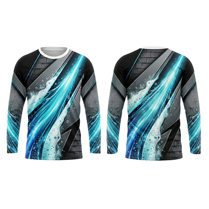 Custom Aqua Lightning Uniform Pressure Washing Shirt