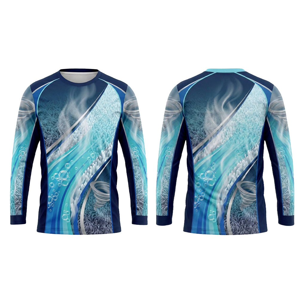 Custom Aqua Fiber Shield Carpet Cleaning Uniform Shirt