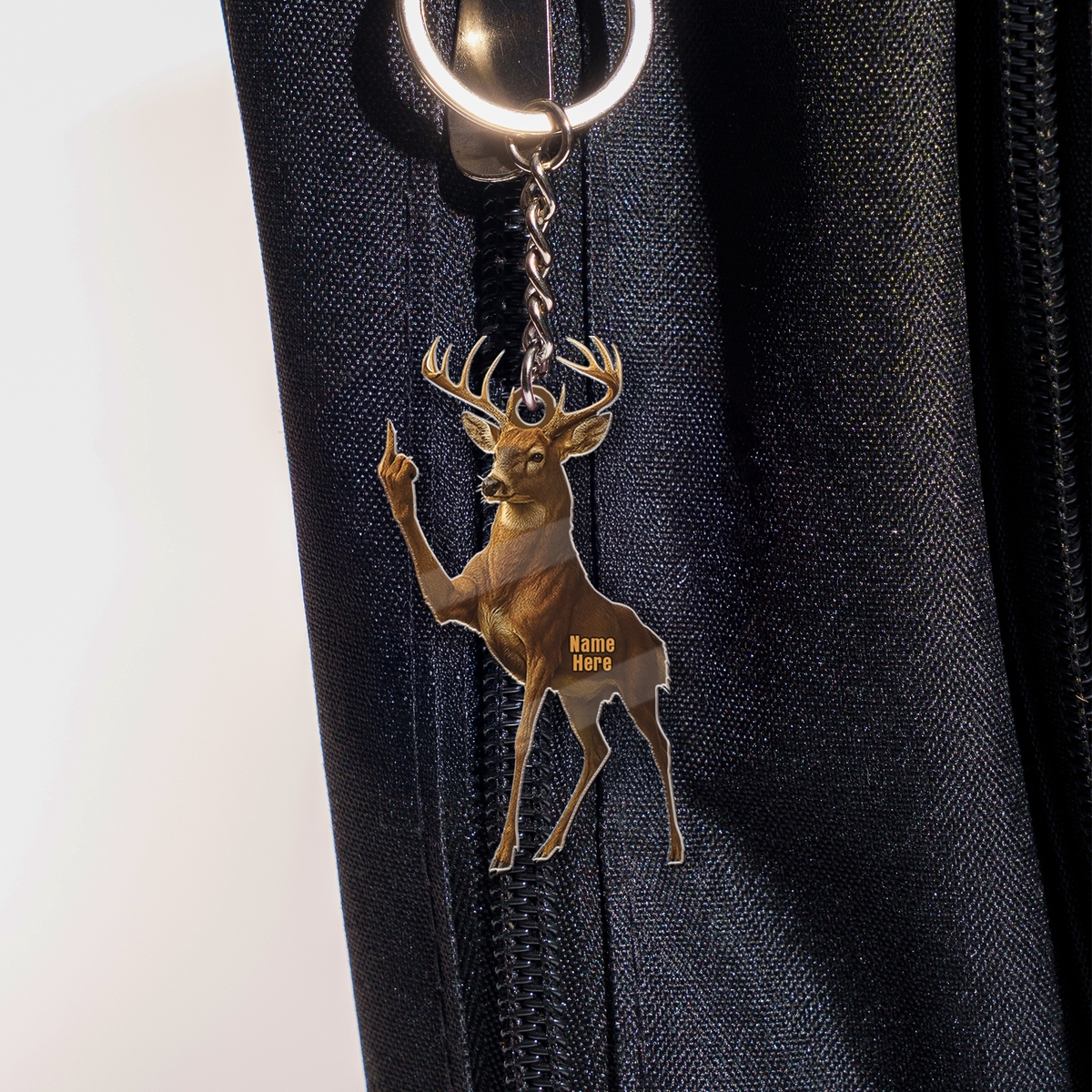 MollyTee Personalized Funny Deer Buck Fukin' Finger Hunting Acrylic Christmas Ornament And Keychain Custom Gift For Hunters 2D Flat - image 9