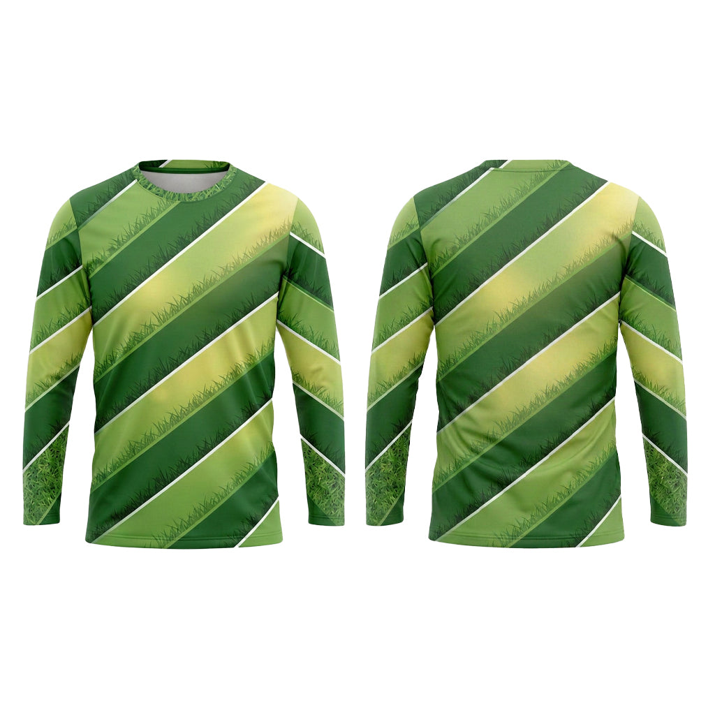 Custom Diagonal Mowing Stripe Lawn Care Uniform Shirt