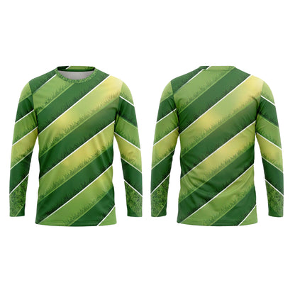 Custom Diagonal Mowing Stripe Lawn Care Uniform Shirt
