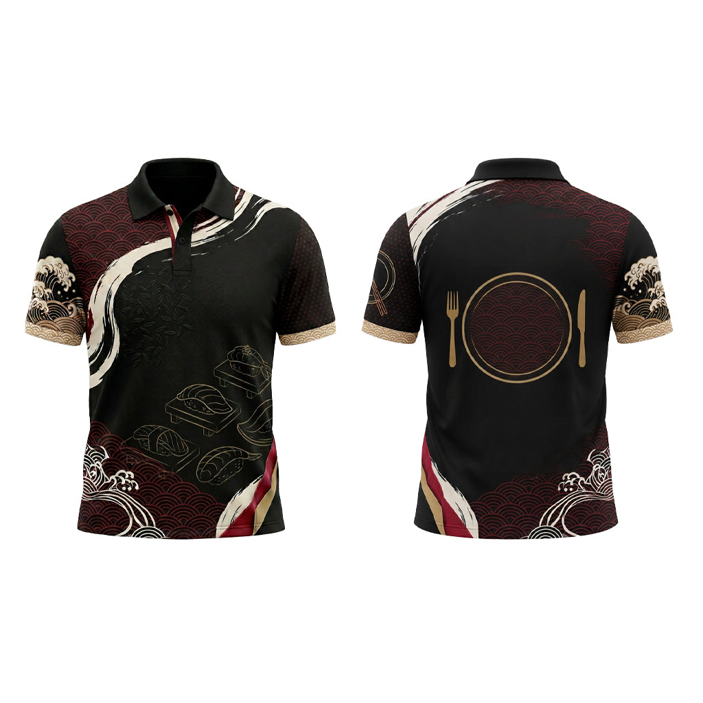 Custom Sushi Bar Japanese Restaurant Uniform Shirt