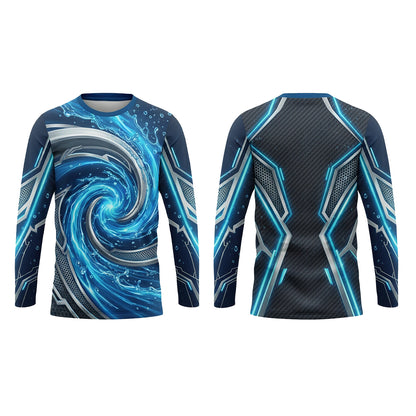 Custom Aqua Wave Uniform Pressure Washing Shirt
