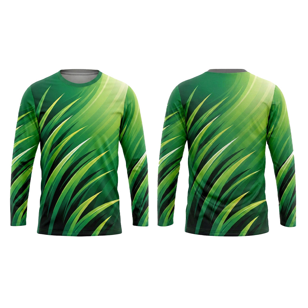 Custom Tall Grass Blade Lawn Care Uniform Shirt