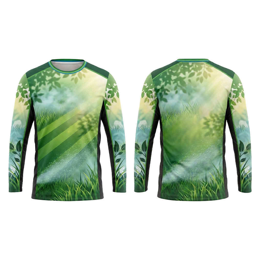 Custom Sunlit Lawn Mist Landscaping Uniform Shirt