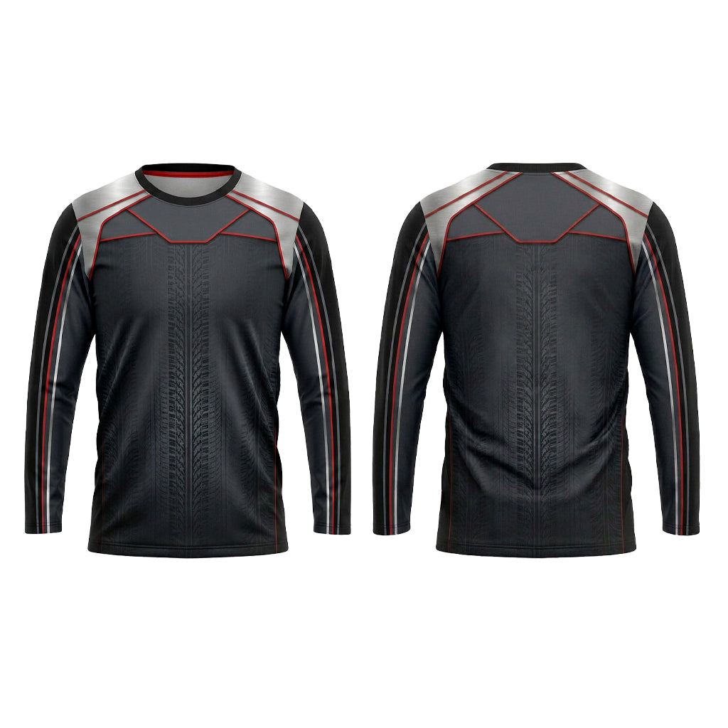 Custom Tire Tread Redline Automotive Work Uniform Shirt