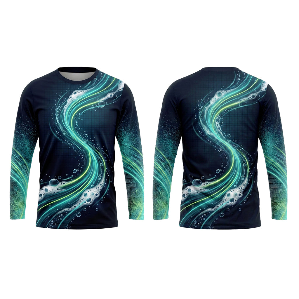Custom Teal Foam Performance Pressure Washing Shirt