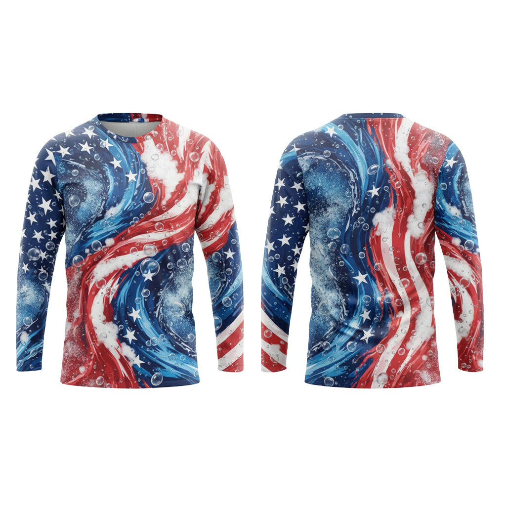 Custom Blue Waterfall Pro Pressure Washing Shirt