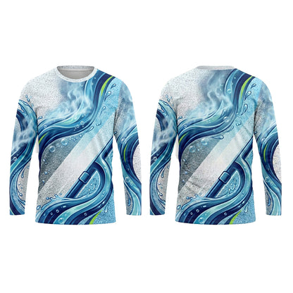 Custom Fresh Foam Stripe Carpet Cleaning Uniform Shirt