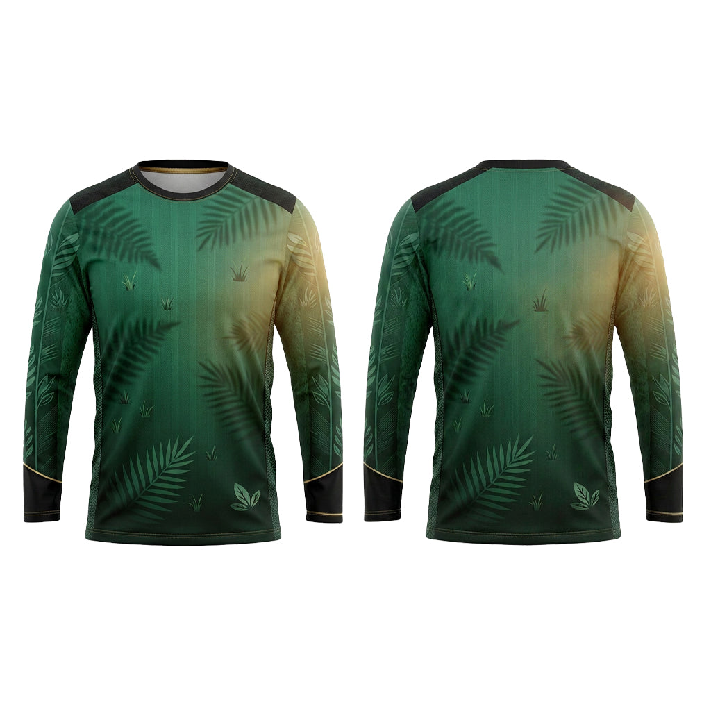Custom Tropical Fern Shadow Landscaping Uniform Shirt
